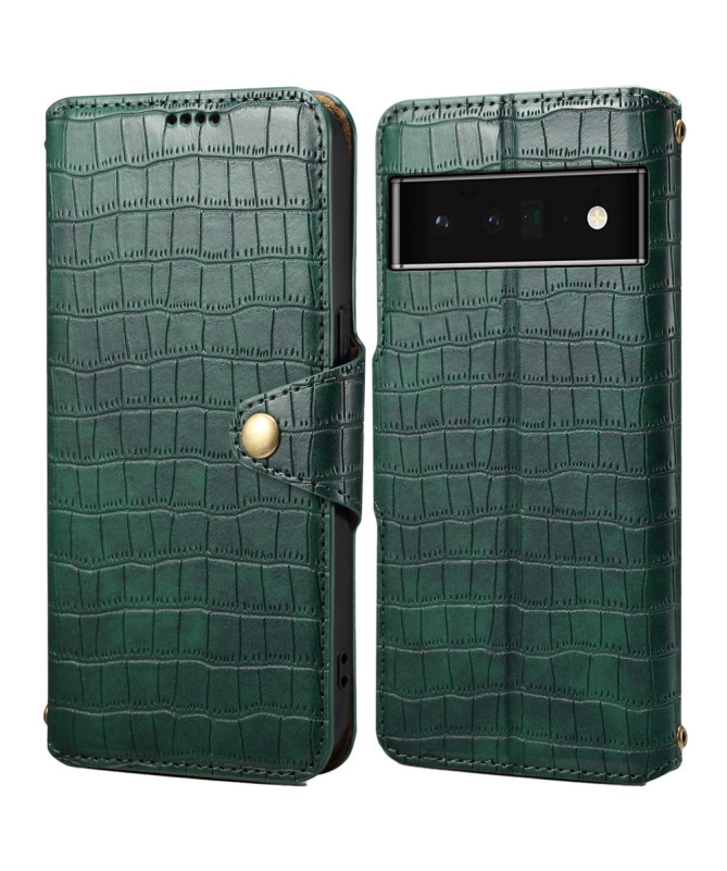 Crocera - Housse pour Google Pixel 6 Pro simili cuir crocodile