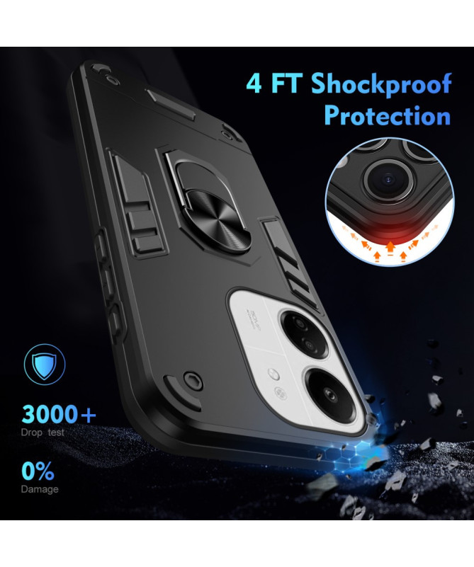 Protego - Coque Xiaomi Redmi 13C / Poco C65 avec Anneau Support