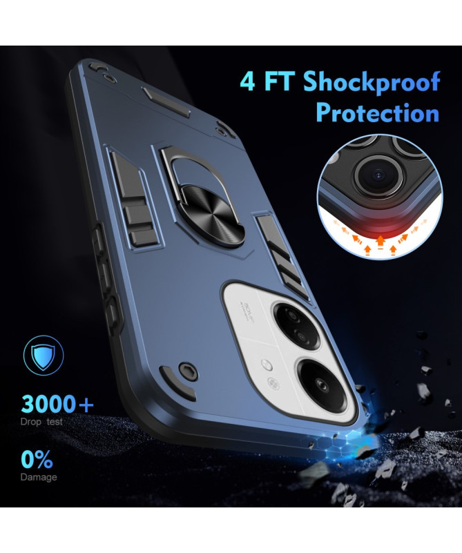 Protego - Coque Xiaomi Redmi 13C / Poco C65 avec Anneau Support