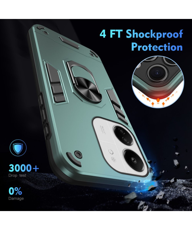 Protego - Coque Xiaomi Redmi 13C / Poco C65 avec Anneau Support