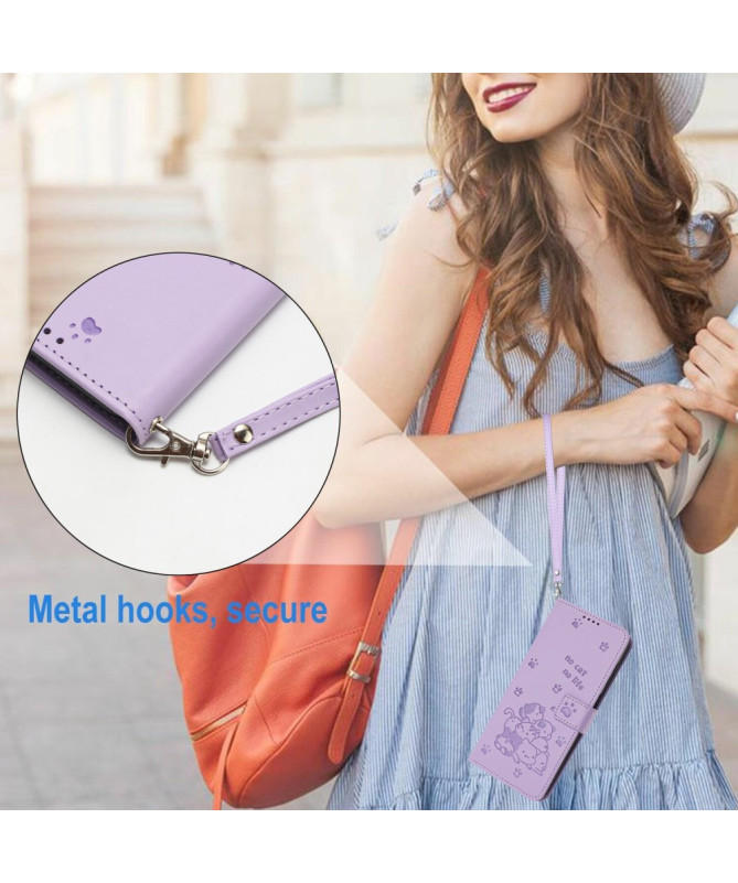 Housse Xiaomi Redmi 13C / Poco C65 Motif Chats avec Lanière