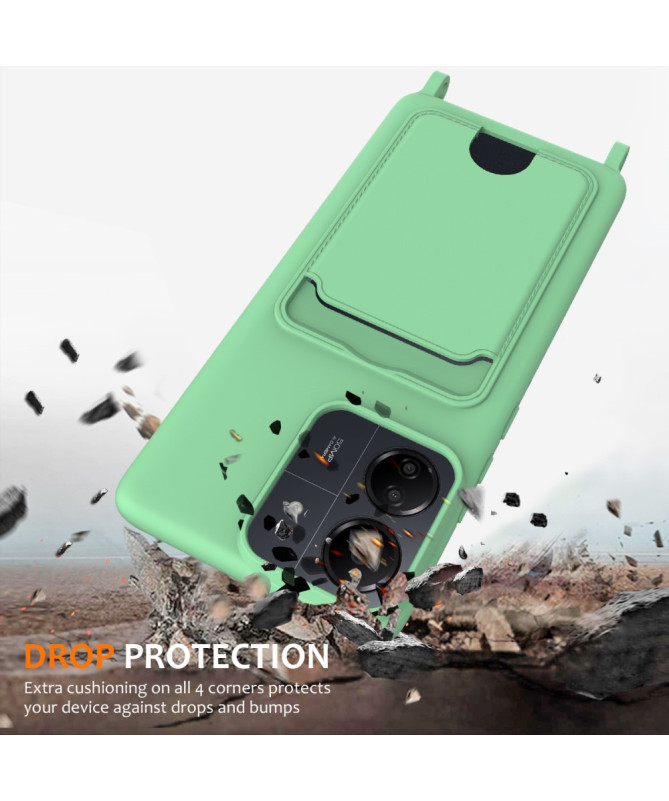 Siliclassic - Coque Xiaomi Redmi 13C / Poco C65 à Cordon et Porte-carte