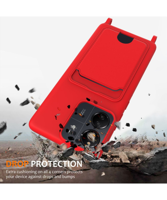 Siliclassic - Coque Xiaomi Redmi 13C / Poco C65 à Cordon et Porte-carte