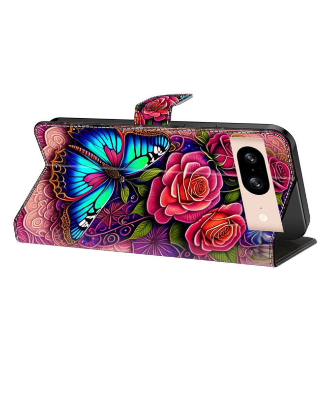 Papilia - Housse Google Pixel 8a Papillon et Roses