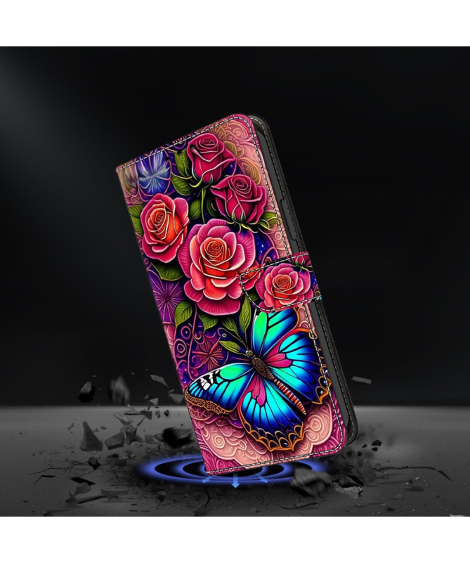 Papilia - Housse Google Pixel 8a Papillon et Roses