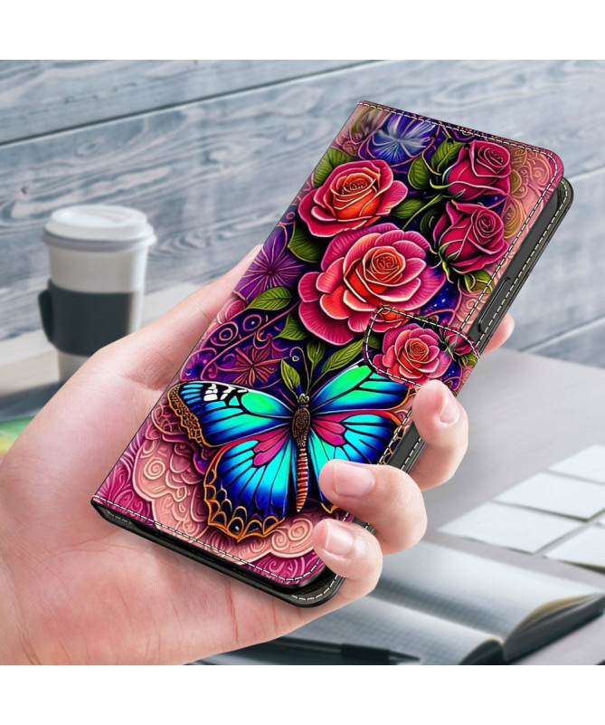 Papilia - Housse Google Pixel 8a Papillon et Roses