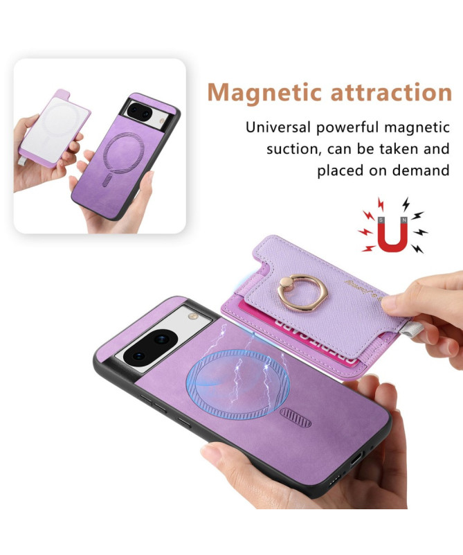 KARTER - Coque Google Pixel 8a avec Porte-Carte Détachable et Anneau