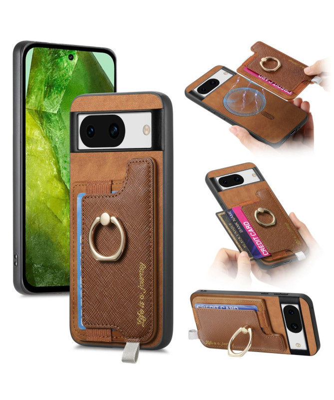 KARTER - Coque Google Pixel 8a avec Porte-Carte Détachable et Anneau