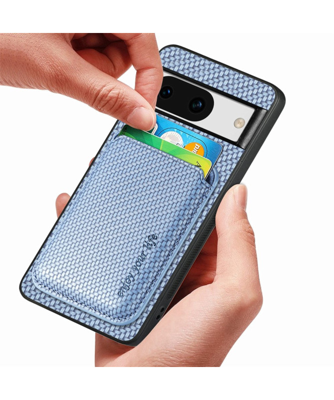 Delphi - Coque Google Pixel 8a Fibre de Carbone Porte-cartes détachable