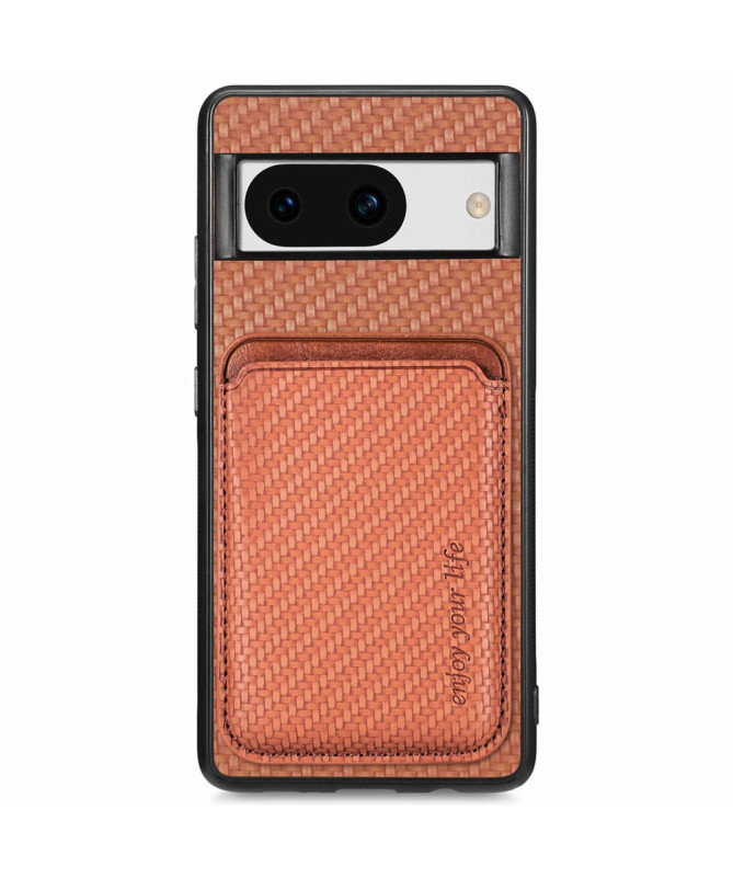 Delphi - Coque Google Pixel 8a Fibre de Carbone Porte-cartes détachable