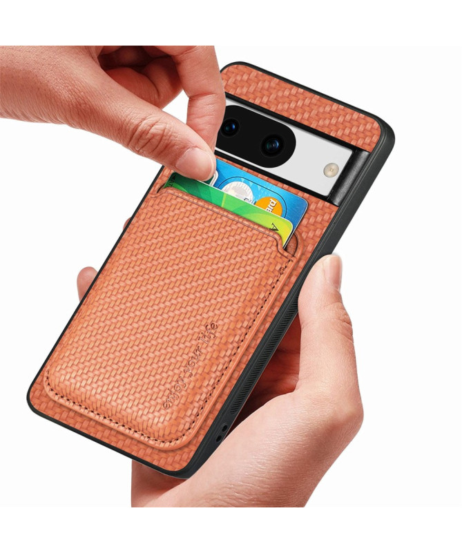 Delphi - Coque Google Pixel 8a Fibre de Carbone Porte-cartes détachable