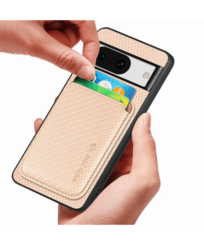 Delphi - Coque Google Pixel 8a Fibre de Carbone Porte-cartes détachable