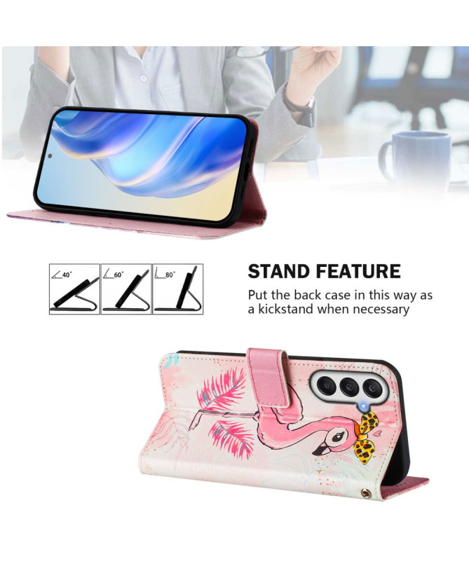 Housse Samsung Galaxy A55 5G Flamant Rose Artistique