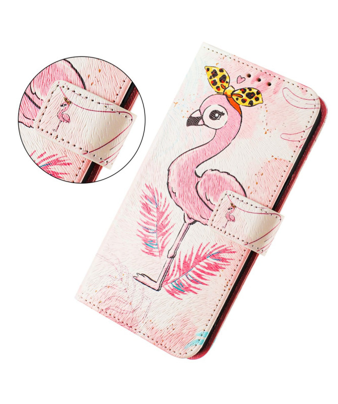 Housse Samsung Galaxy A55 5G Flamant Rose Artistique