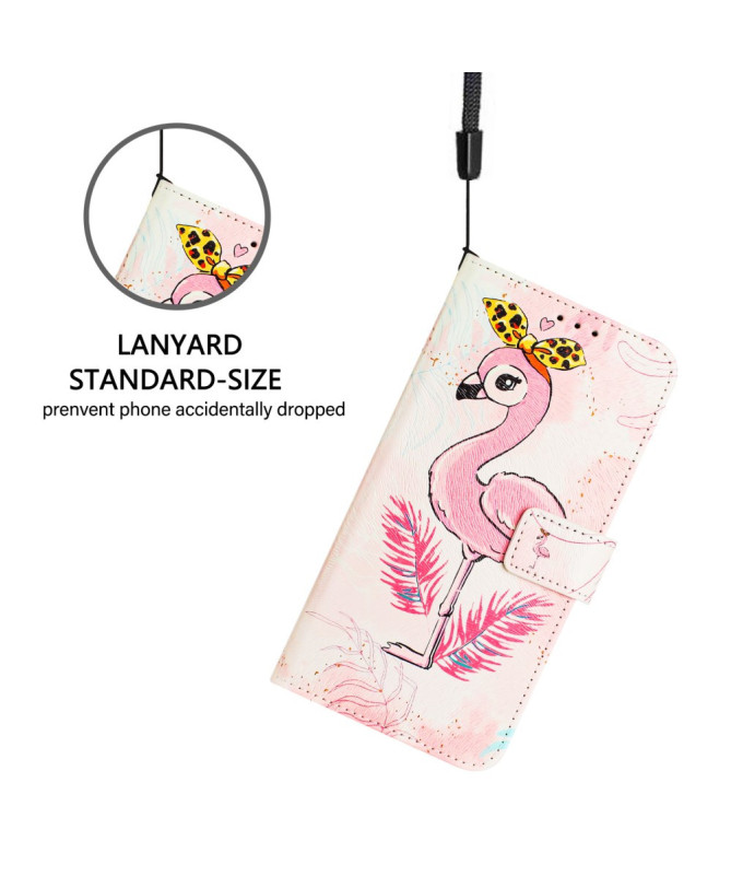 Housse Samsung Galaxy A55 5G Flamant Rose Artistique