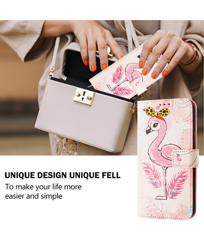 Housse Samsung Galaxy A55 5G Flamant Rose Artistique