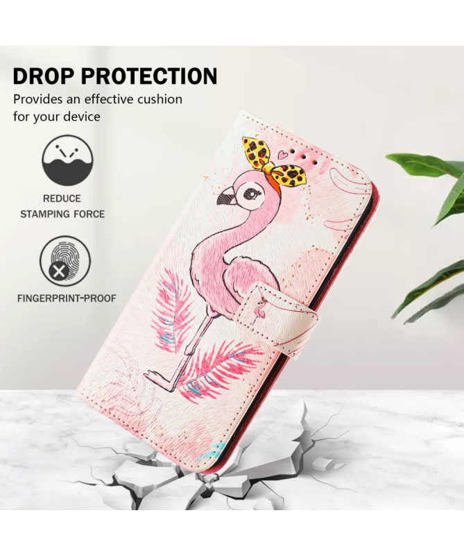 Housse Samsung Galaxy A55 5G Flamant Rose Artistique