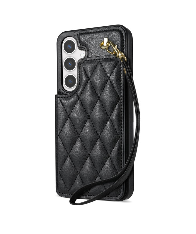 LUXARA - Coque Samsung Galaxy A55 5G avec Sangle et Porte-Cartes Matelassé