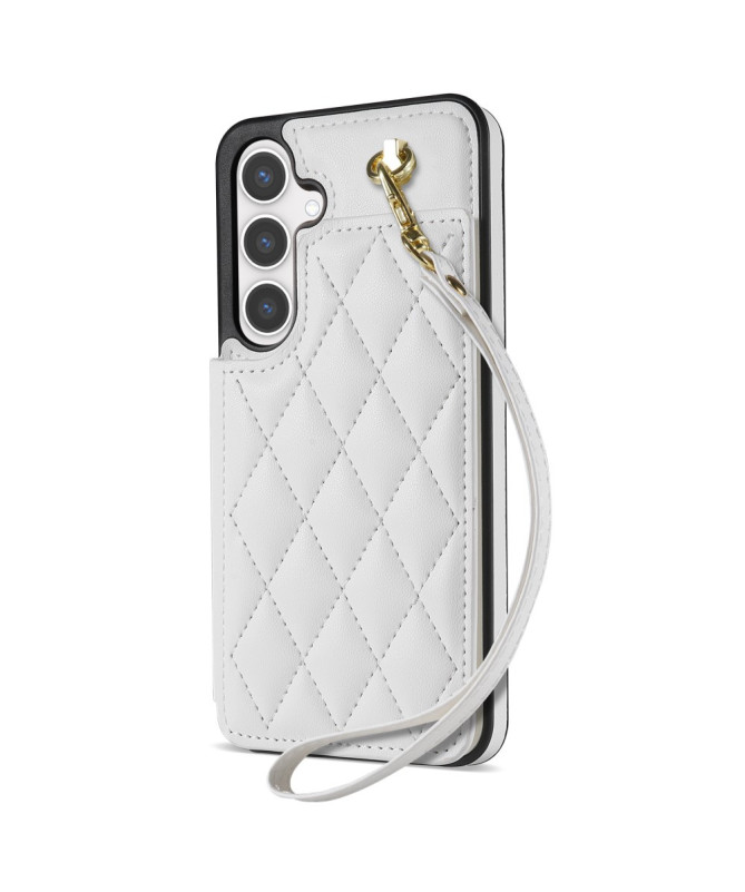 LUXARA - Coque Samsung Galaxy A55 5G avec Sangle et Porte-Cartes Matelassé