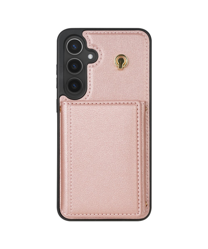 KLEVORA - Coque Samsung Galaxy A55 5G avec Porte-Cartes Tri-Fold et Lanière