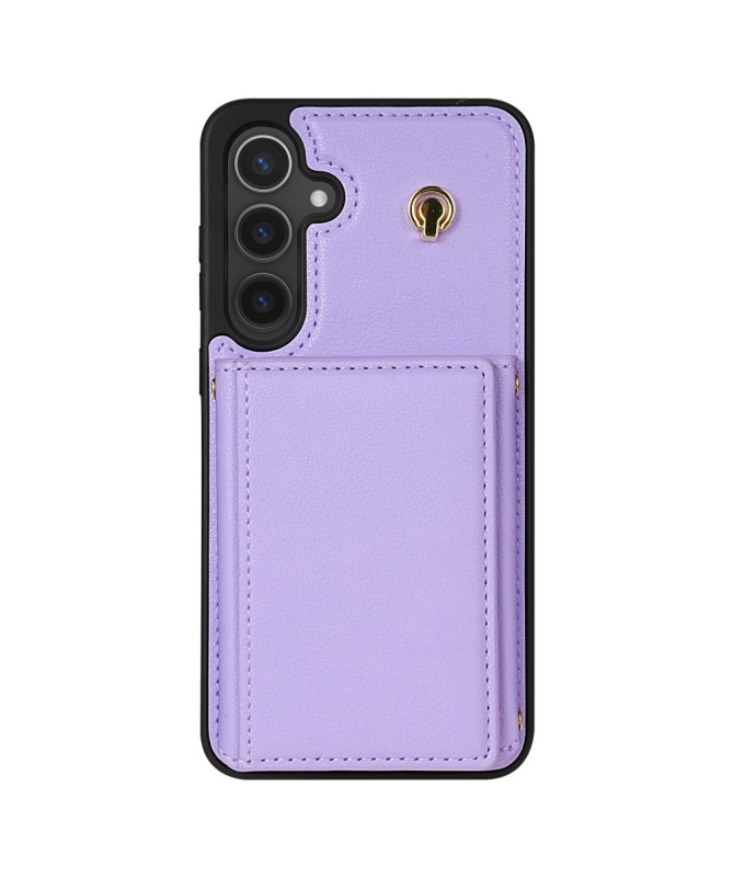 KLEVORA - Coque Samsung Galaxy A55 5G avec Porte-Cartes Tri-Fold et Lanière