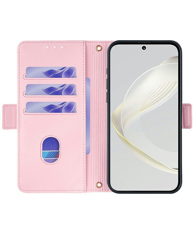 CHLOEY - Housse Moto G85 5G simili cuir avec chaîne dorée