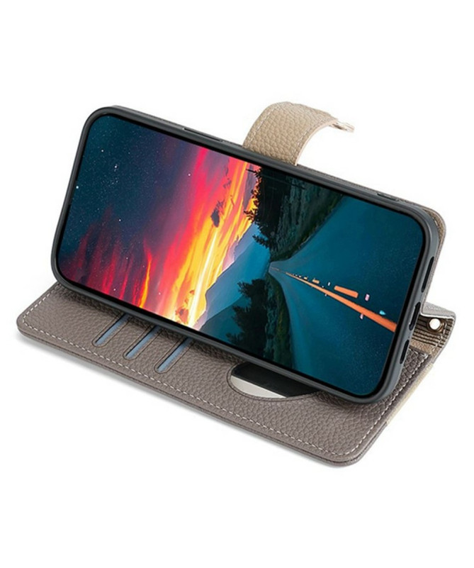 Housse Moto G85 5G luxury portefeuille avec chaîne