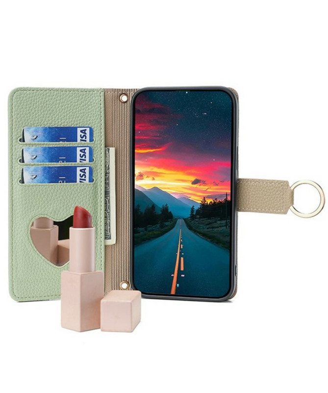 Housse Moto G85 5G luxury portefeuille avec chaîne