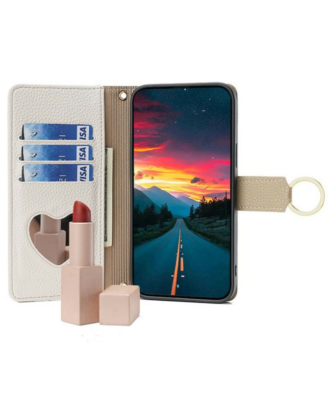 Housse Moto G85 5G luxury portefeuille avec chaîne