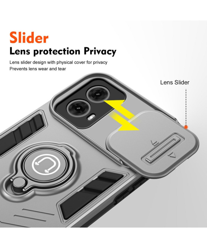 CAMSHIELD - Coque Moto G85 5G avec Protection de Caméra et Support Multifonction