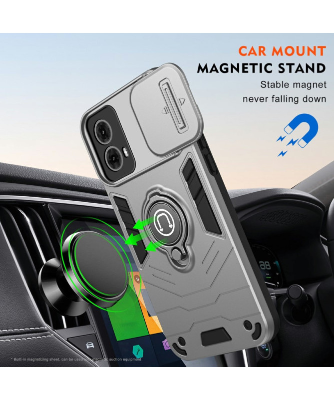 CAMSHIELD - Coque Moto G85 5G avec Protection de Caméra et Support Multifonction