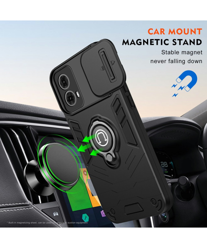 CAMSHIELD - Coque Moto G85 5G avec Protection de Caméra et Support Multifonction