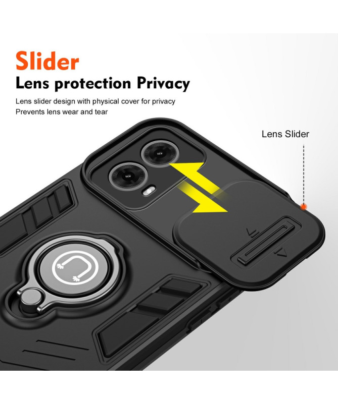 CAMSHIELD - Coque Moto G85 5G avec Protection de Caméra et Support Multifonction