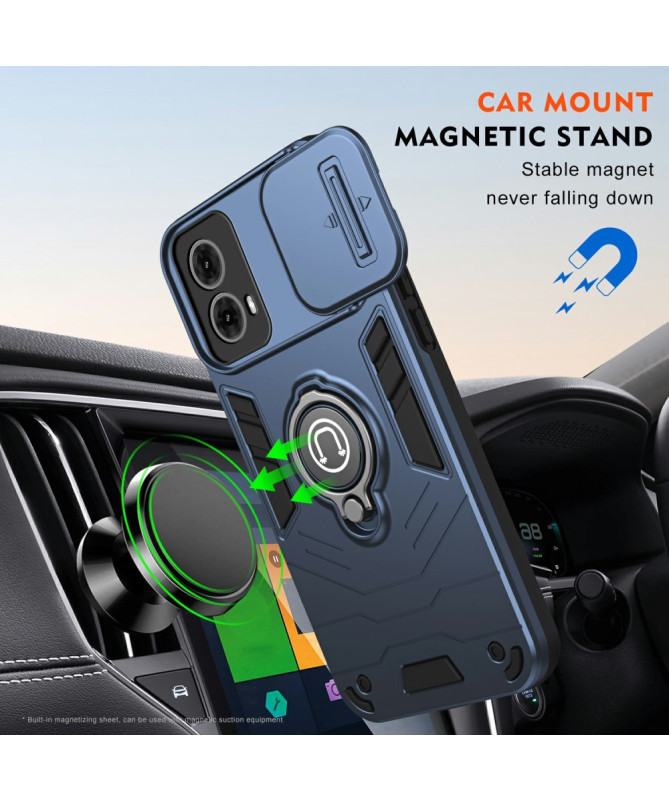 CAMSHIELD - Coque Moto G85 5G avec Protection de Caméra et Support Multifonction