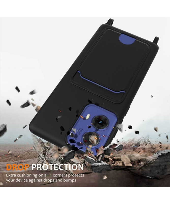 Siliclassic - Coque Moto G85 5G à Cordon et Porte-carte