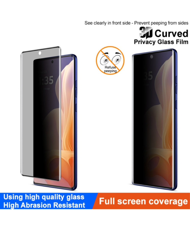 Film écran Moto G85 5G en verre trempé et filtre de confidentialité