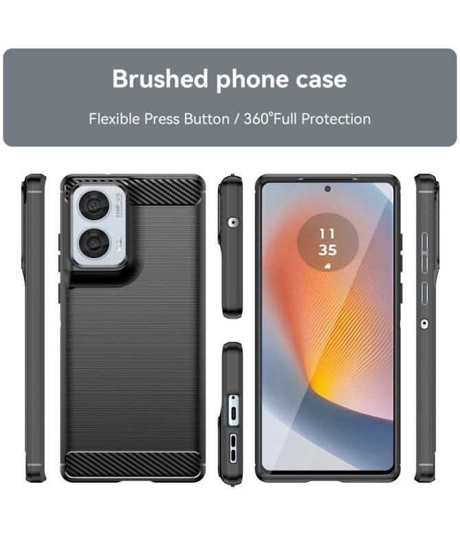 Carbon Shield - Coque Moto G85 5G Design Fibre de Carbone