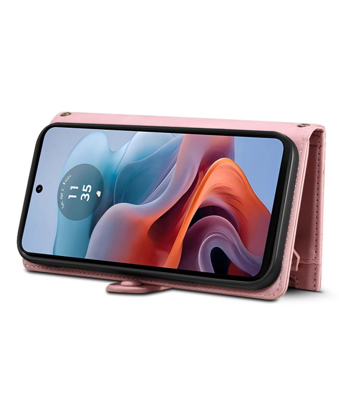 Irène - Housse Moto G85 5G Portefeuille à Lanière