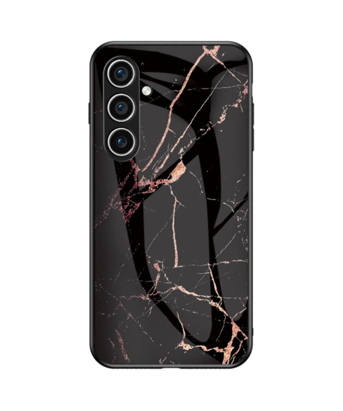 Rosso Nero - Coque Samsung Galaxy S24 FE Marbre Noir et Or rose