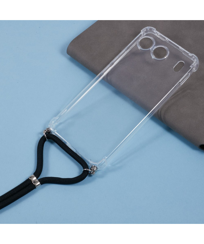 Cléos - Coque OnePlus Nord 4 transparente avec cordon