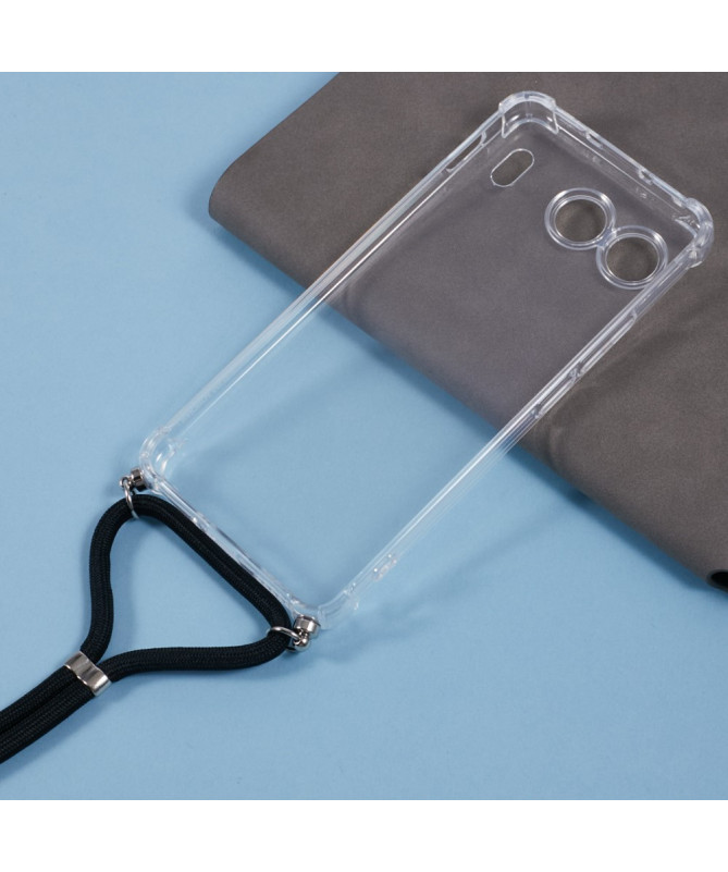 Cléos - Coque OnePlus Nord 4 transparente avec cordon