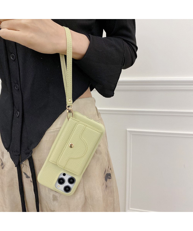 Coque iPhone 13 Pro Max avec miroir intégré à lanière