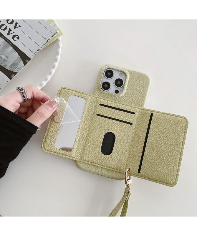 Coque iPhone 13 Pro Max avec miroir intégré à lanière