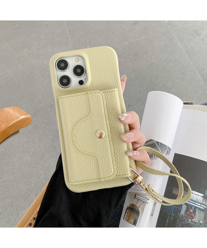 Coque iPhone 13 Pro Max avec miroir intégré à lanière