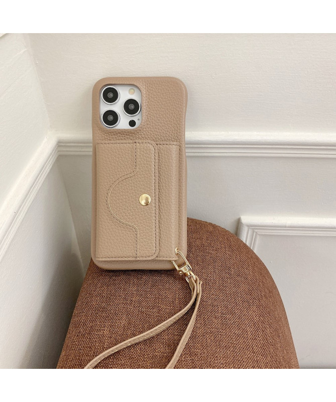 Coque iPhone 13 Pro Max avec miroir intégré à lanière