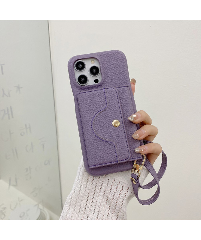 Coque iPhone 13 Pro Max avec miroir intégré à lanière