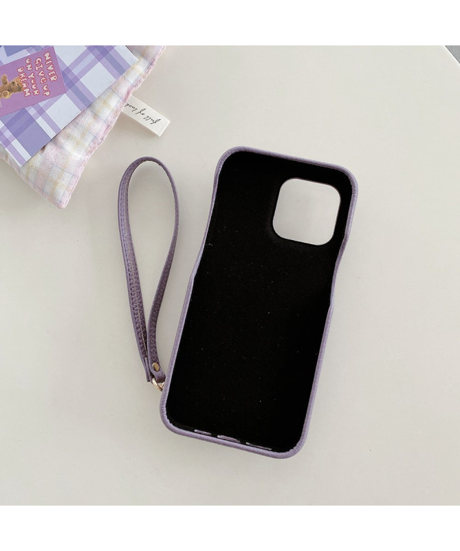 Coque iPhone 13 Pro Max avec miroir intégré à lanière