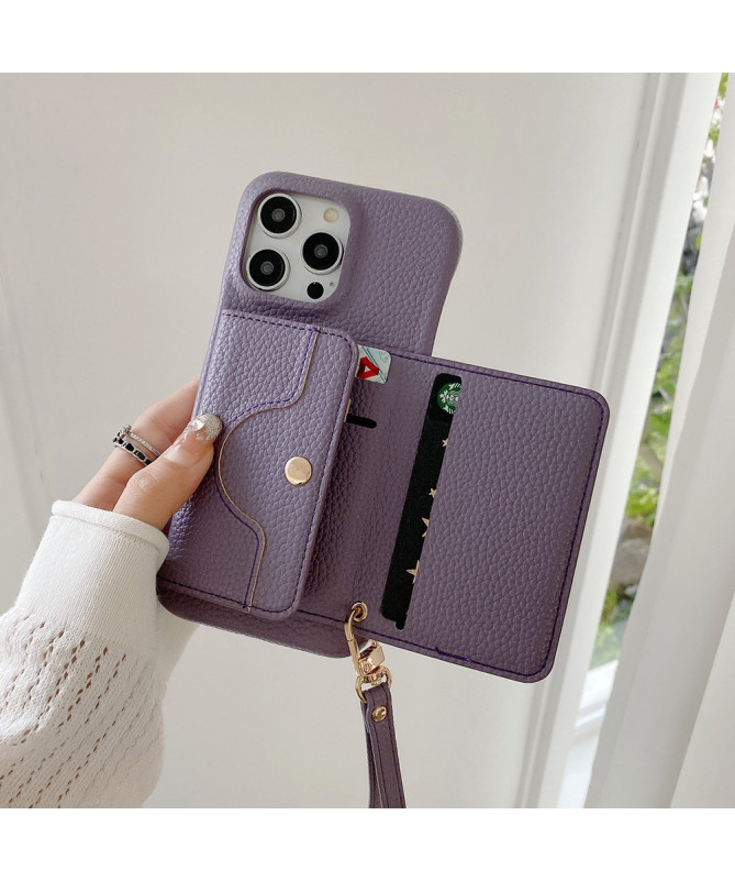 Coque iPhone 13 Pro Max avec miroir intégré à lanière