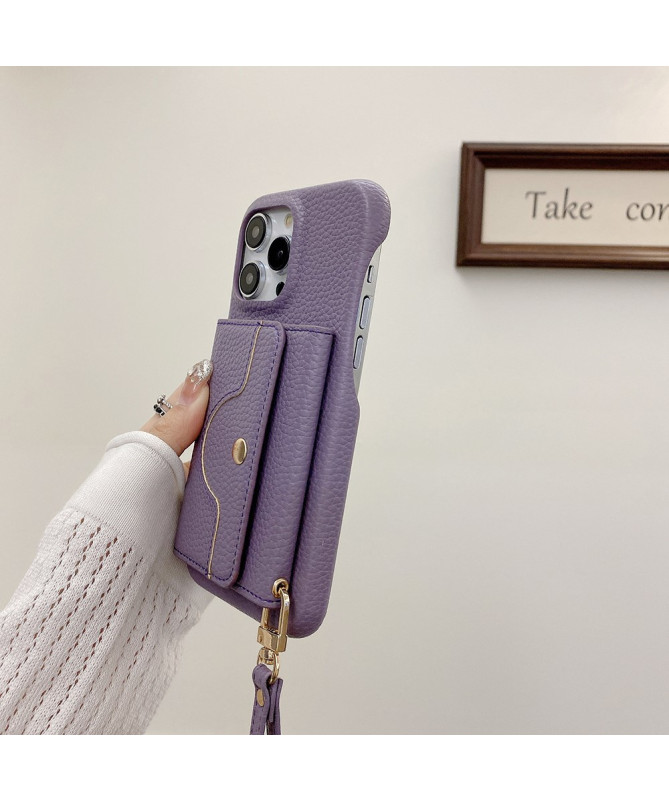 Coque iPhone 13 Pro Max avec miroir intégré à lanière