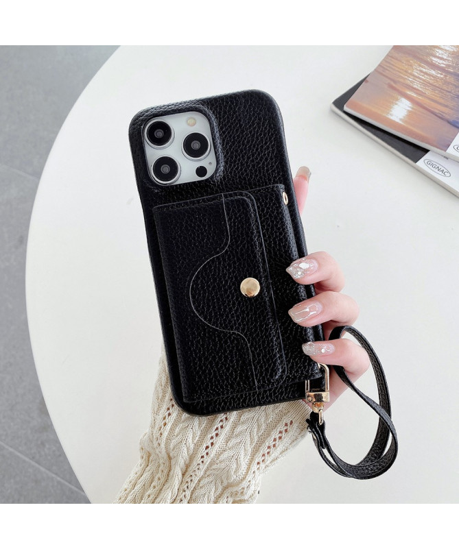 Coque iPhone 13 Pro Max avec miroir intégré à lanière